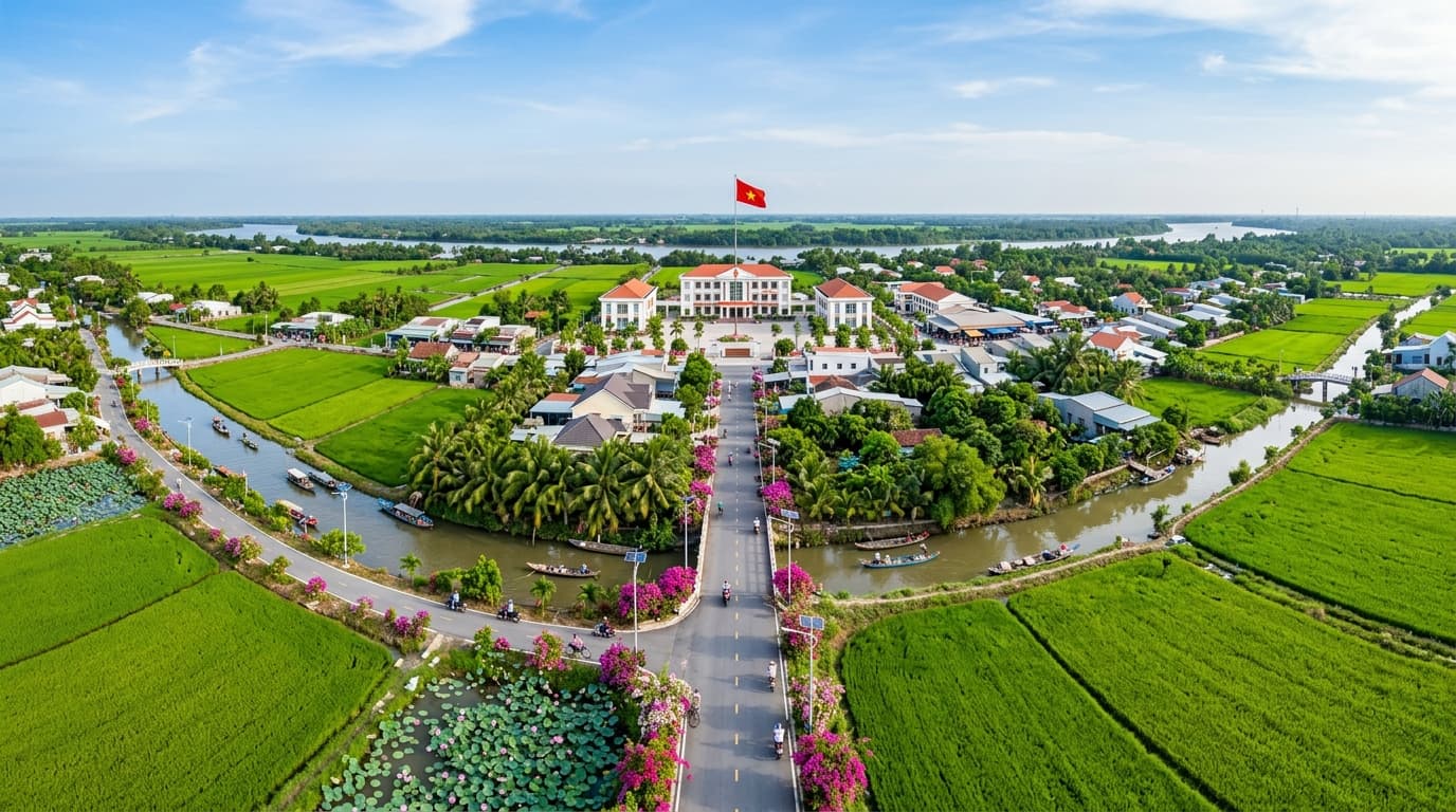 Toàn cảnh nông thôn mới Xã Mỹ Quý
